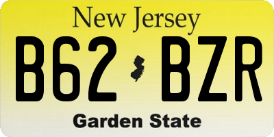 NJ license plate B62BZR