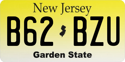 NJ license plate B62BZU