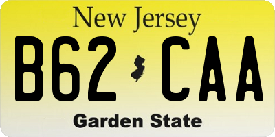 NJ license plate B62CAA