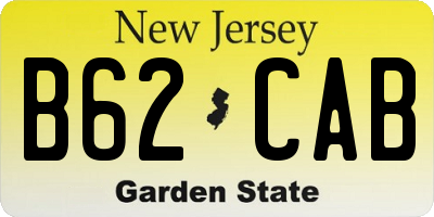 NJ license plate B62CAB