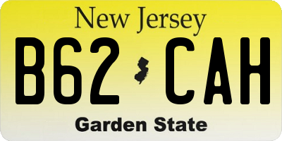 NJ license plate B62CAH