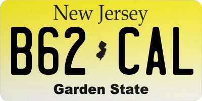 NJ license plate B62CAL