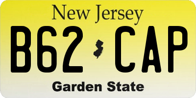 NJ license plate B62CAP