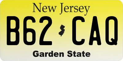 NJ license plate B62CAQ