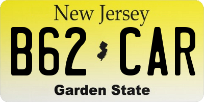 NJ license plate B62CAR