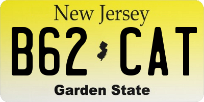 NJ license plate B62CAT