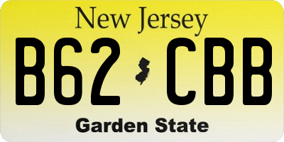 NJ license plate B62CBB