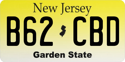 NJ license plate B62CBD
