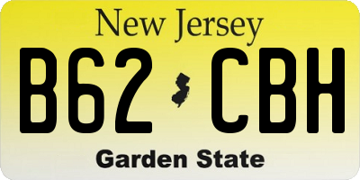 NJ license plate B62CBH
