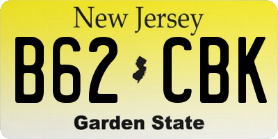 NJ license plate B62CBK