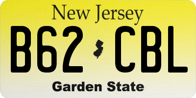 NJ license plate B62CBL