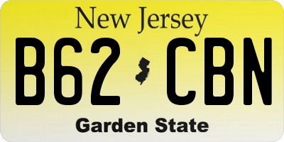 NJ license plate B62CBN
