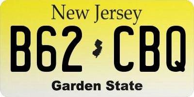 NJ license plate B62CBQ