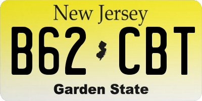 NJ license plate B62CBT
