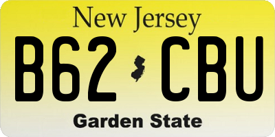 NJ license plate B62CBU