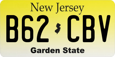 NJ license plate B62CBV