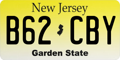 NJ license plate B62CBY