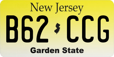 NJ license plate B62CCG