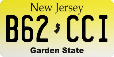 NJ license plate B62CCI