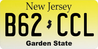 NJ license plate B62CCL