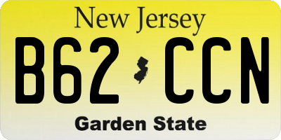 NJ license plate B62CCN