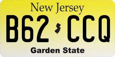 NJ license plate B62CCQ