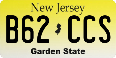 NJ license plate B62CCS