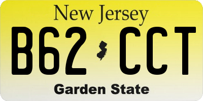 NJ license plate B62CCT