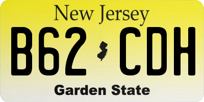 NJ license plate B62CDH