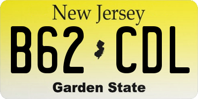 NJ license plate B62CDL