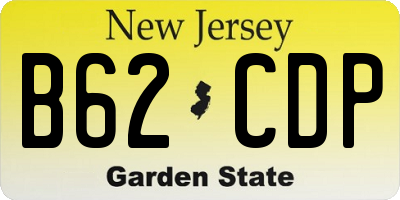 NJ license plate B62CDP