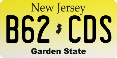 NJ license plate B62CDS