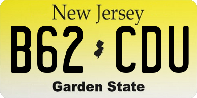 NJ license plate B62CDU