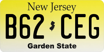 NJ license plate B62CEG