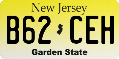 NJ license plate B62CEH
