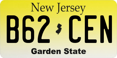 NJ license plate B62CEN