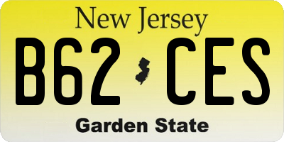NJ license plate B62CES