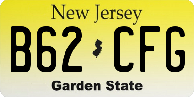 NJ license plate B62CFG