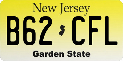 NJ license plate B62CFL