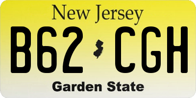 NJ license plate B62CGH