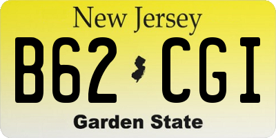 NJ license plate B62CGI
