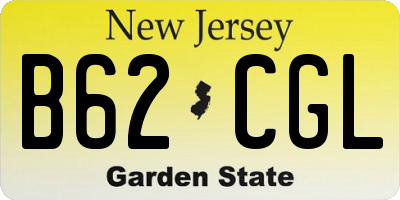 NJ license plate B62CGL