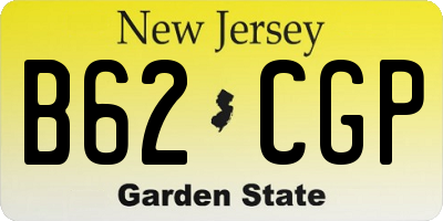 NJ license plate B62CGP