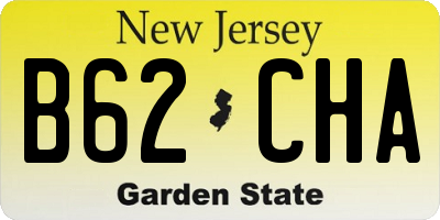 NJ license plate B62CHA