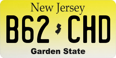 NJ license plate B62CHD