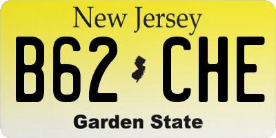 NJ license plate B62CHE