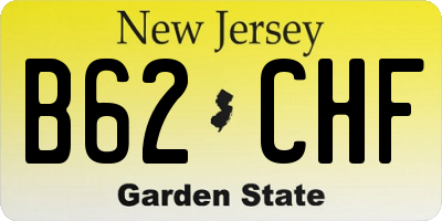 NJ license plate B62CHF