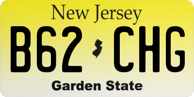 NJ license plate B62CHG