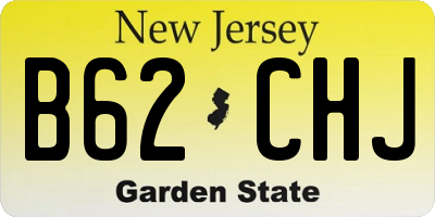 NJ license plate B62CHJ