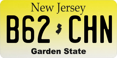 NJ license plate B62CHN